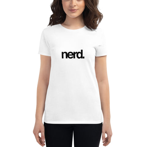 Nerd Women's short sleeve t-shirt (Black) (12 color options)