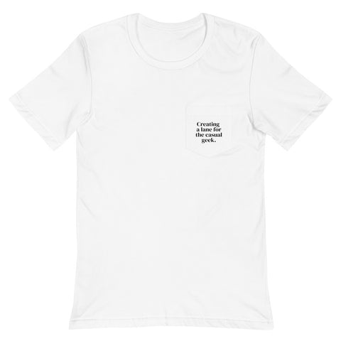 Creating a Lane Creative Geek Unisex Pocket T-Shirt (White)